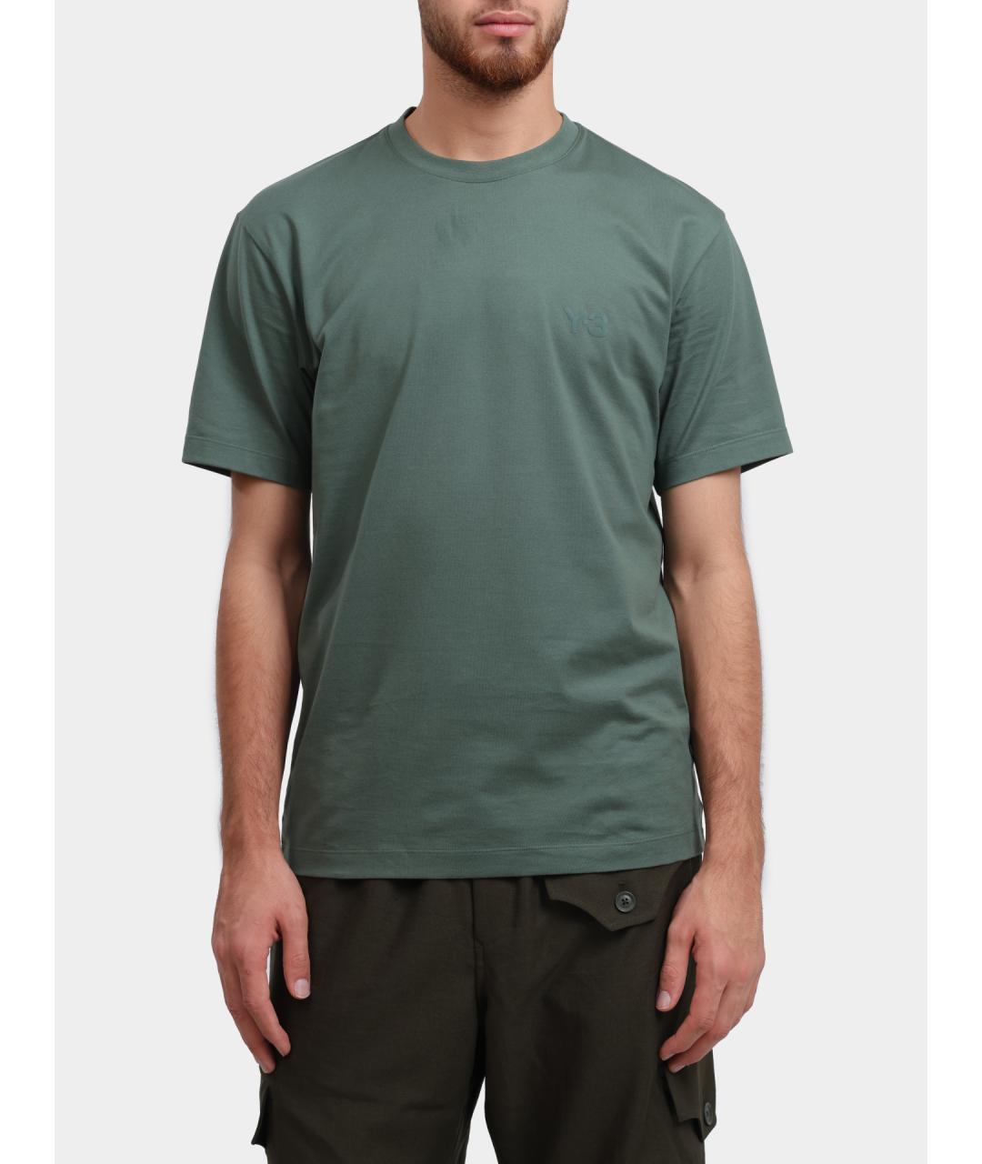 Y-3 Зеленая хлопковая футболка, фото 5