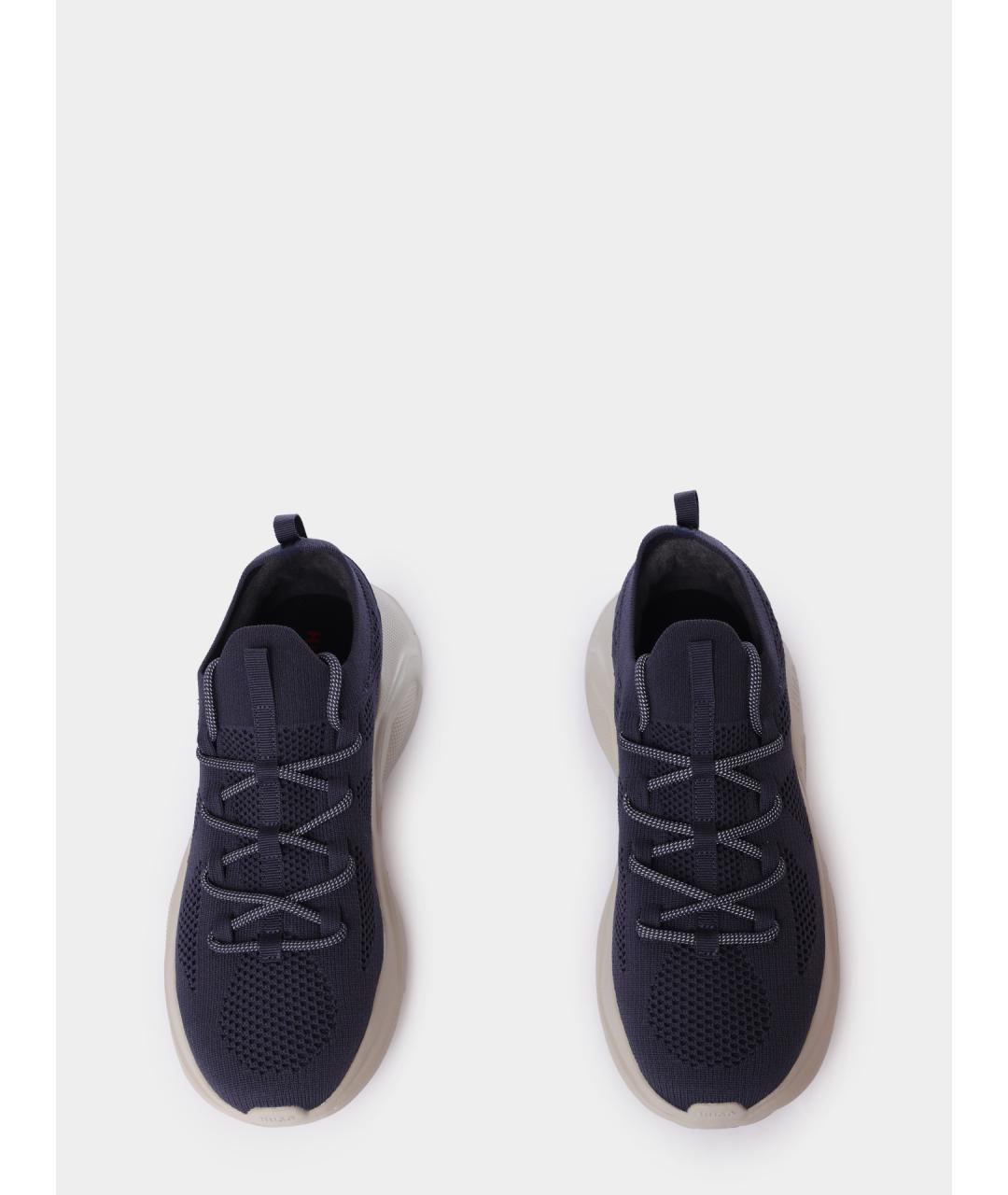 HUGO Синие текстильные высокие кроссовки / кеды, фото 3