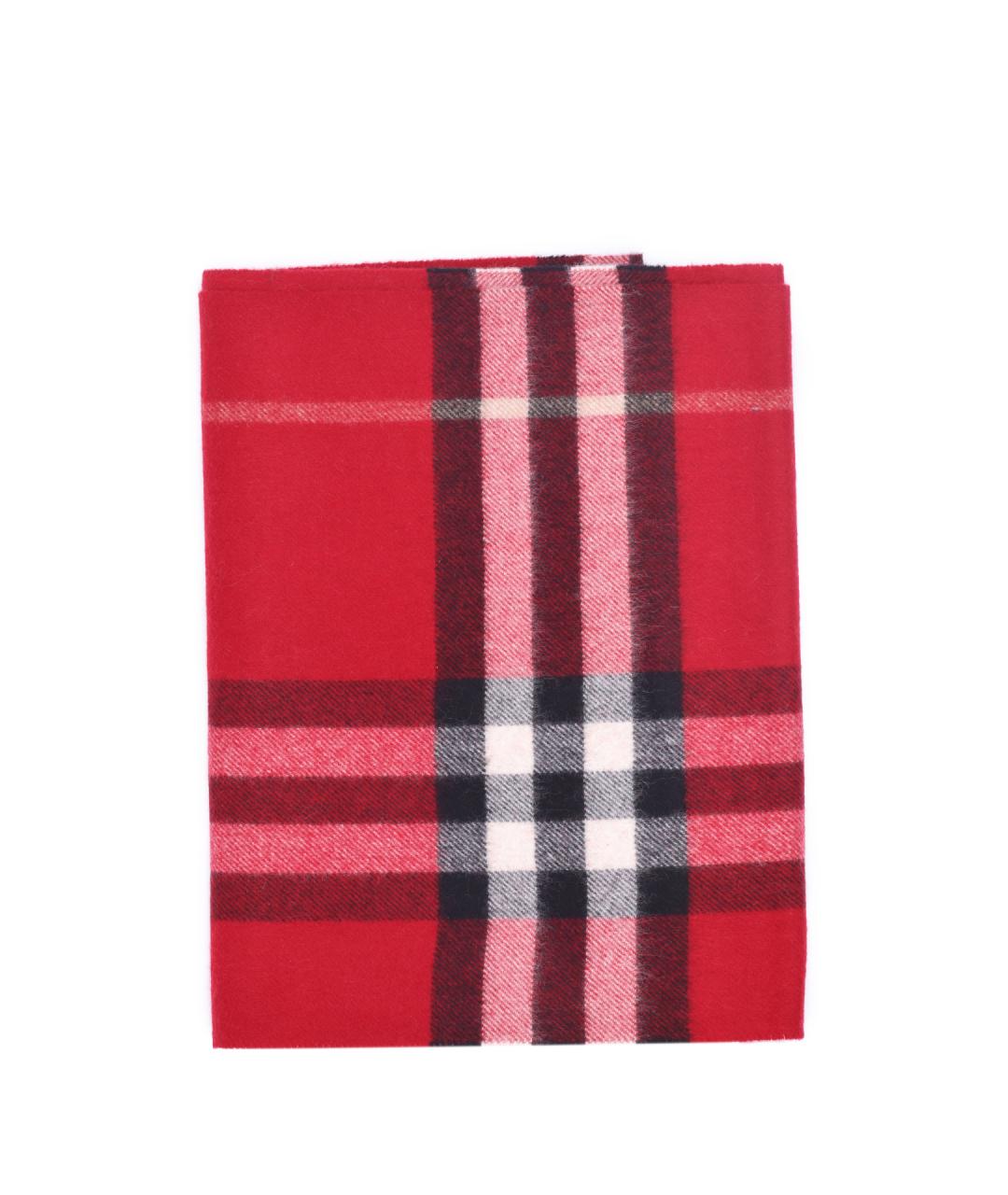 BURBERRY Красный кашемировый шарф, фото 3
