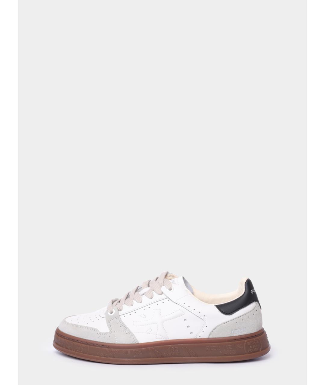 PREMIATA Белые кожаные низкие кроссовки / кеды, фото 6