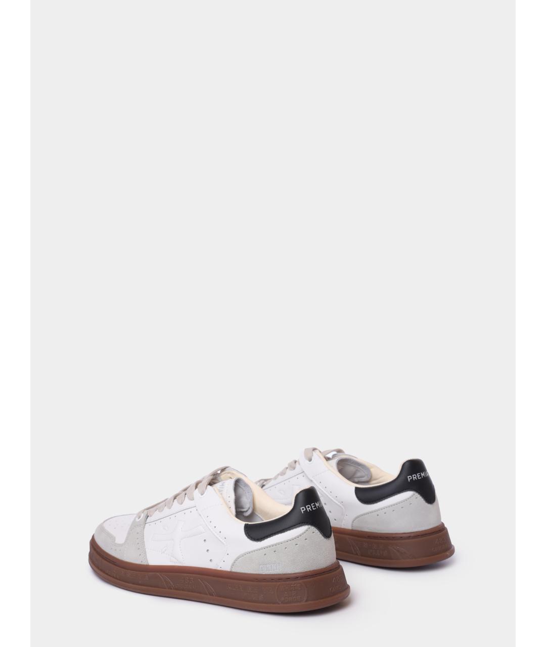 PREMIATA Белые кожаные низкие кроссовки / кеды, фото 5