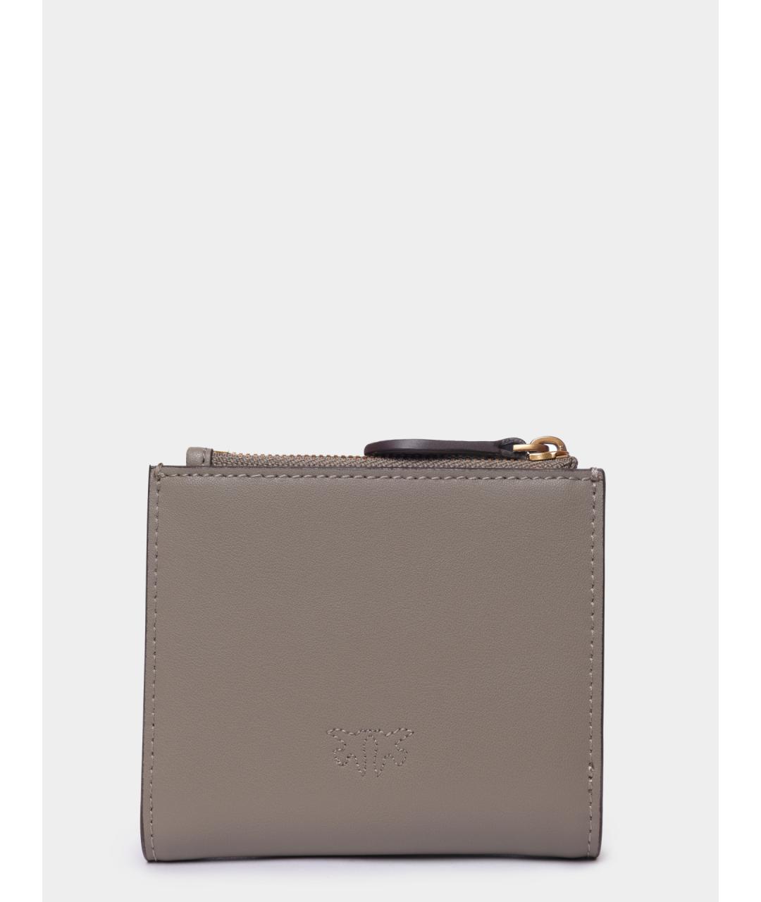 PINKO Серый кожаный кошелек, фото 5