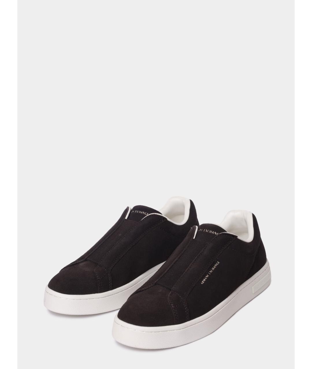 ARMANI EXCHANGE Коричневые замшевые низкие кроссовки / кеды, фото 3