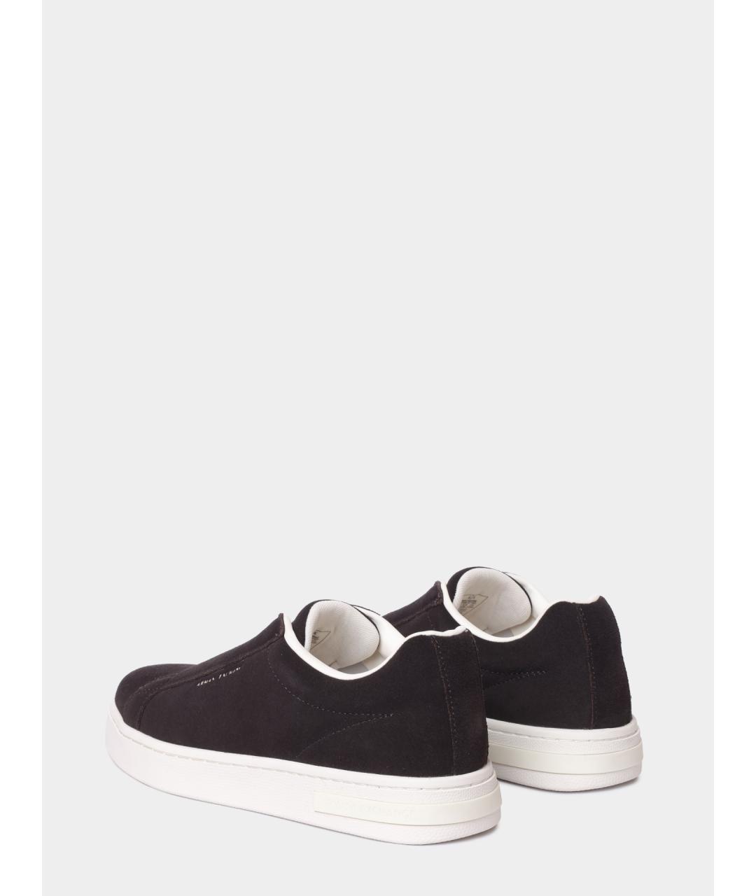 ARMANI EXCHANGE Коричневые замшевые низкие кроссовки / кеды, фото 6