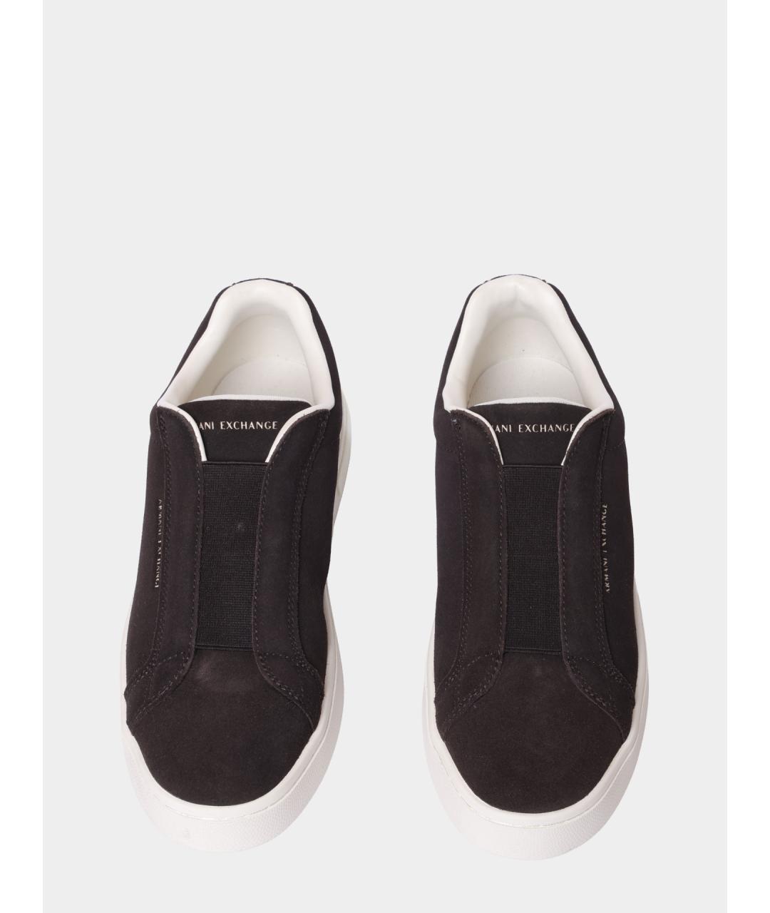 ARMANI EXCHANGE Коричневые замшевые низкие кроссовки / кеды, фото 4