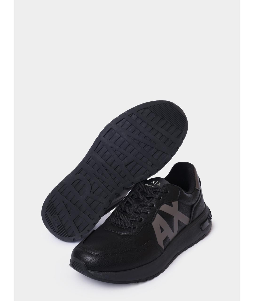 ARMANI EXCHANGE Черные низкие кроссовки / кеды, фото 4