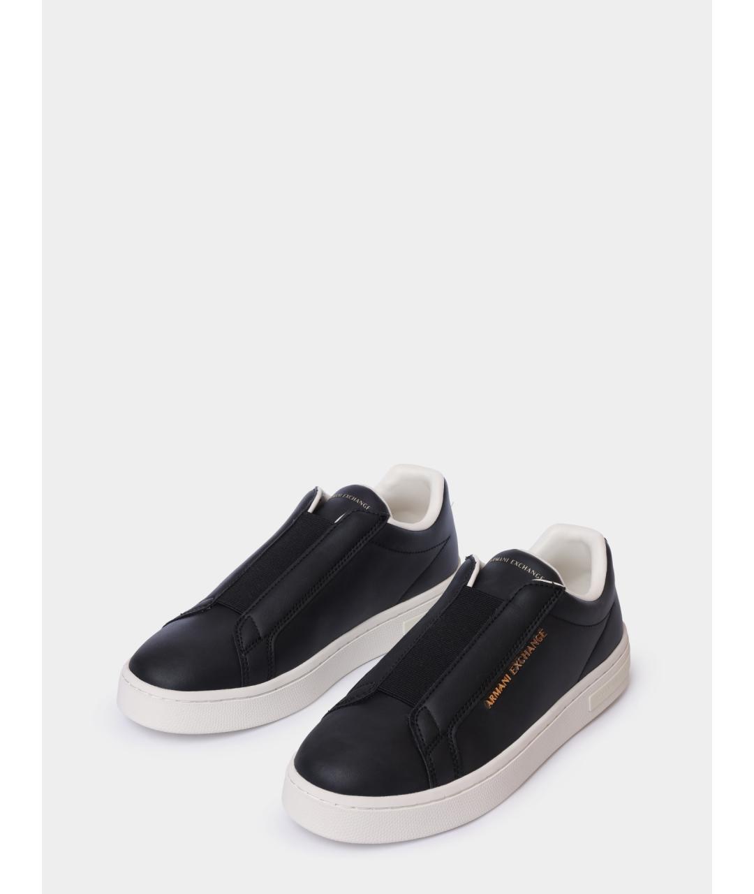 ARMANI EXCHANGE Черные кожаные кеды, фото 2