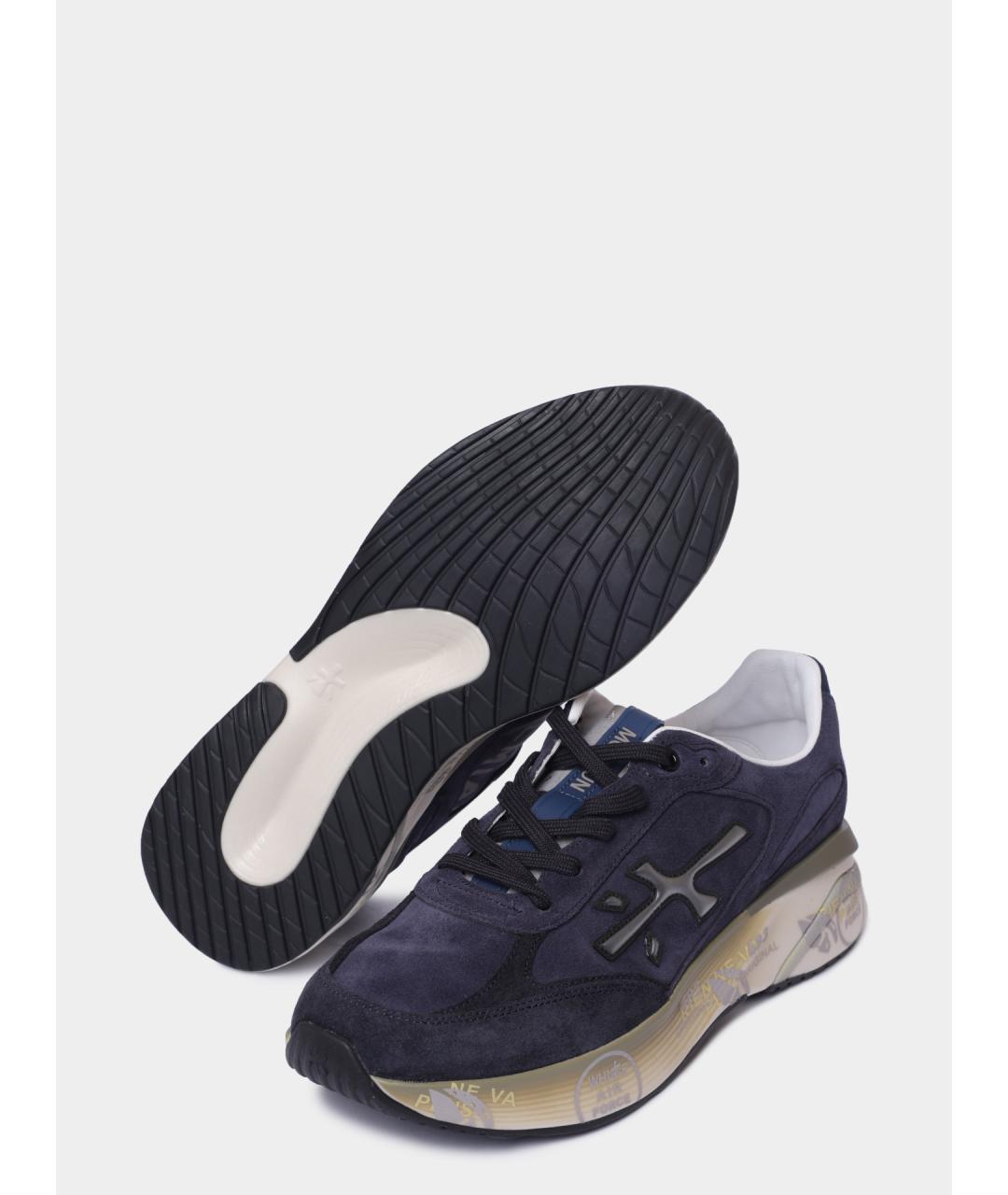 PREMIATA Синие замшевые высокие кроссовки / кеды, фото 4