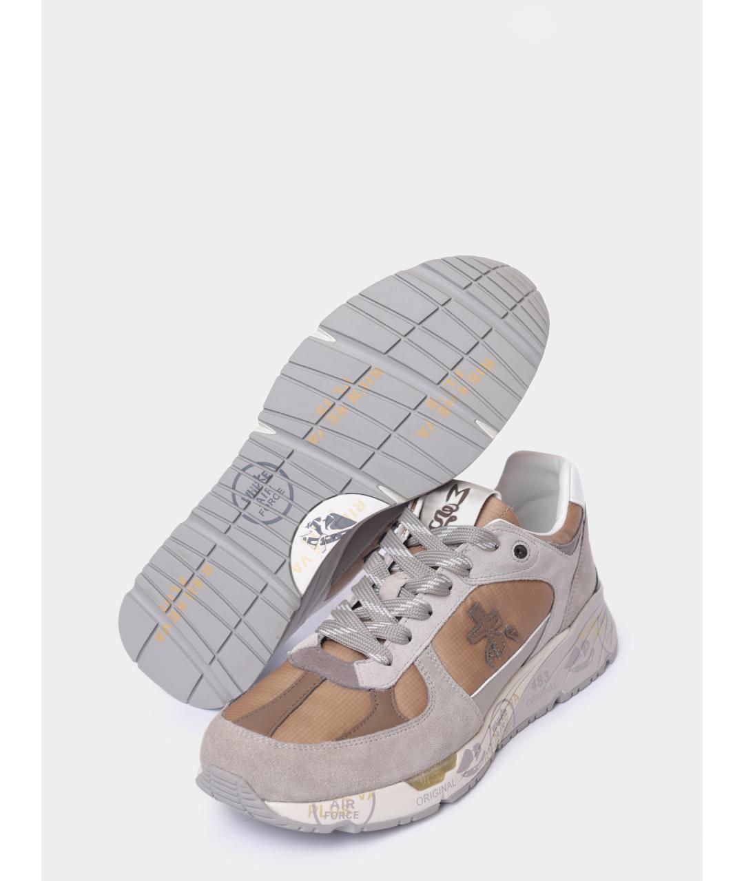 PREMIATA Серые низкие кроссовки / кеды, фото 4