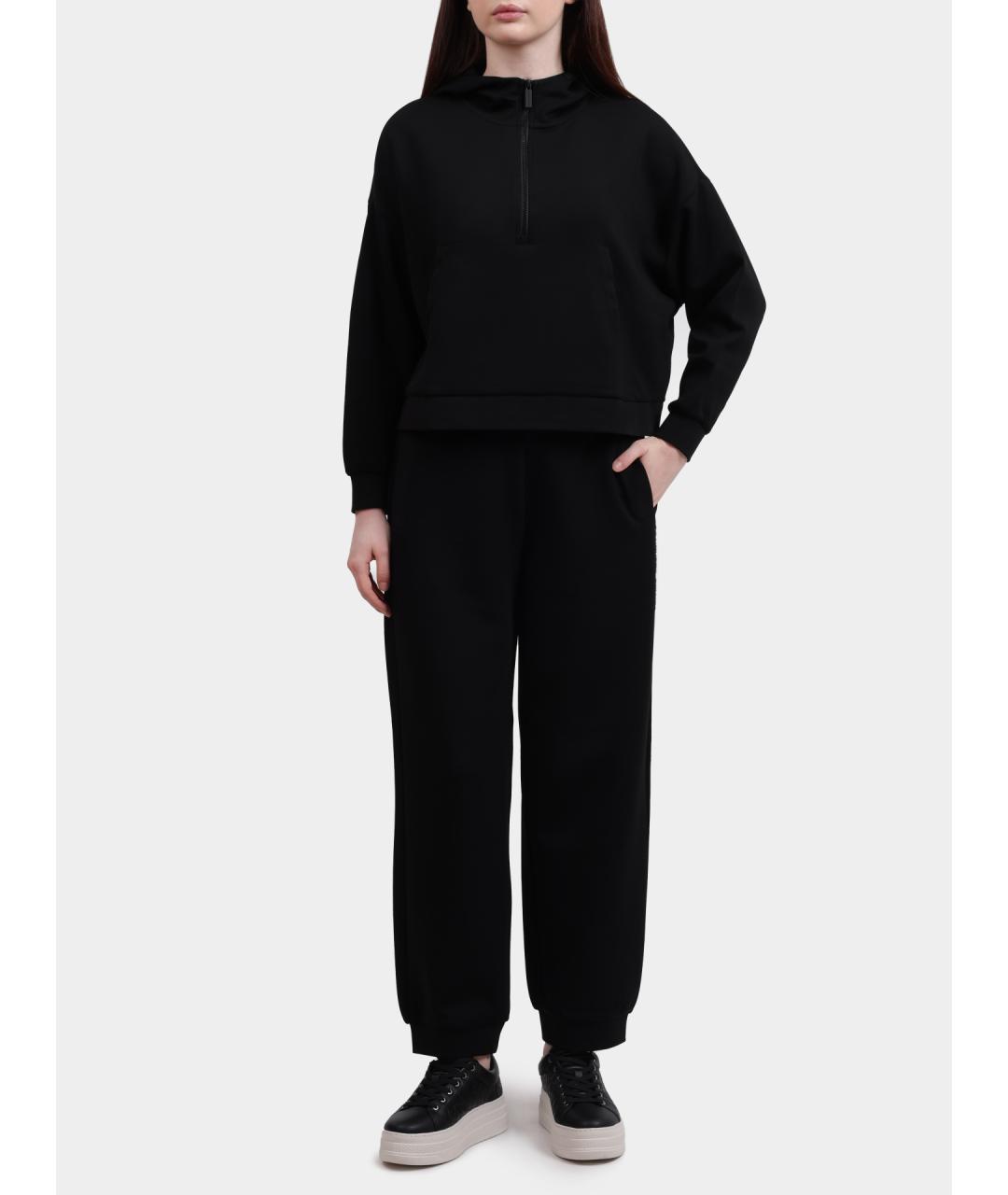 ARMANI EXCHANGE Черные полиамидовые прямые брюки, фото 2