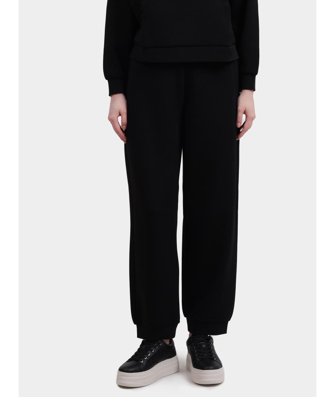 ARMANI EXCHANGE Черные полиамидовые прямые брюки, фото 6