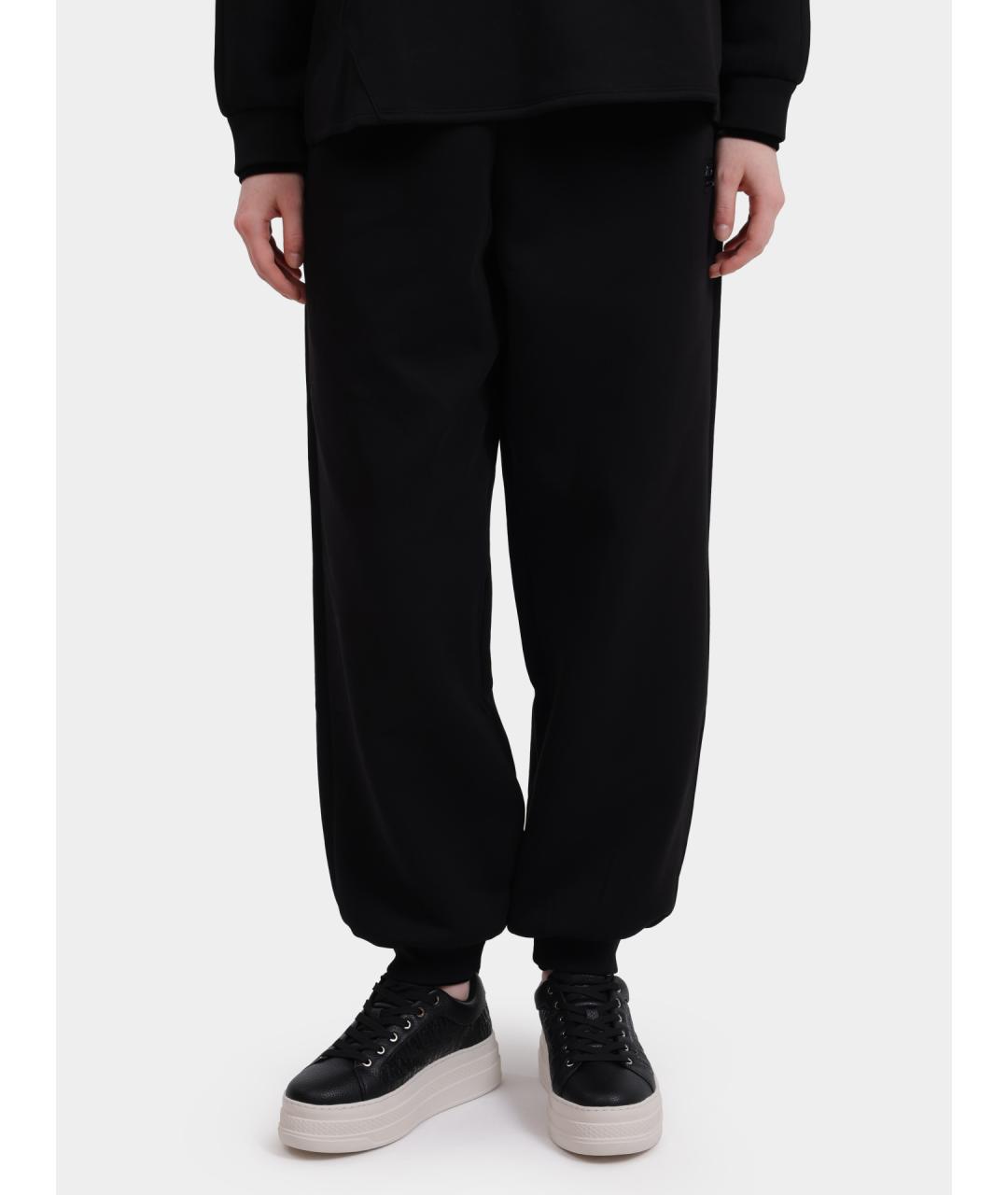 ARMANI EXCHANGE Черные хлопковые прямые брюки, фото 6