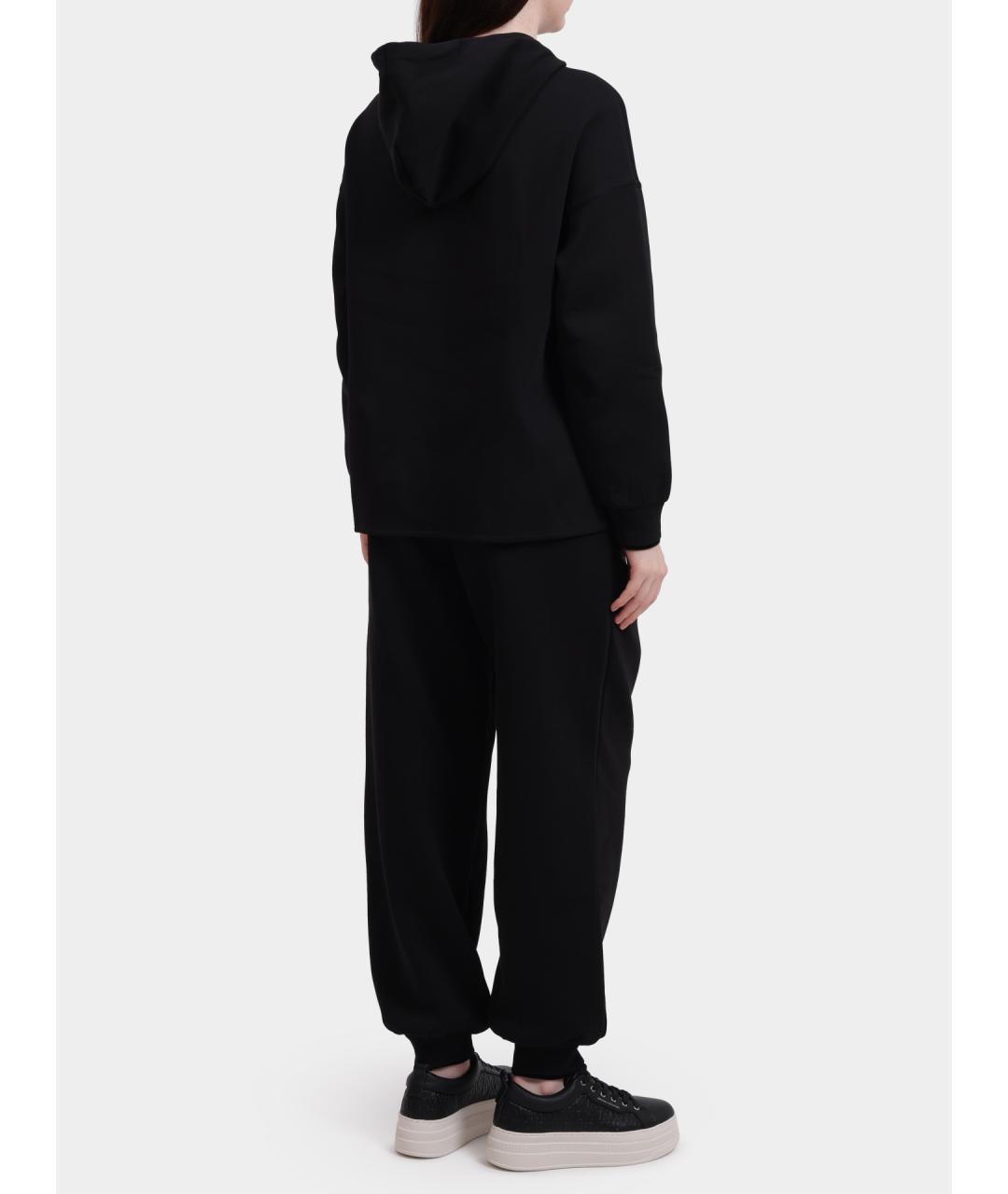 ARMANI EXCHANGE Черные хлопковые прямые брюки, фото 5