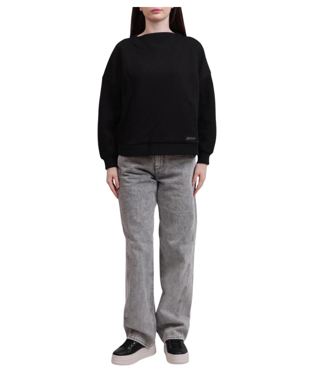 ARMANI EXCHANGE Серые хлопковые прямые джинсы, фото 1