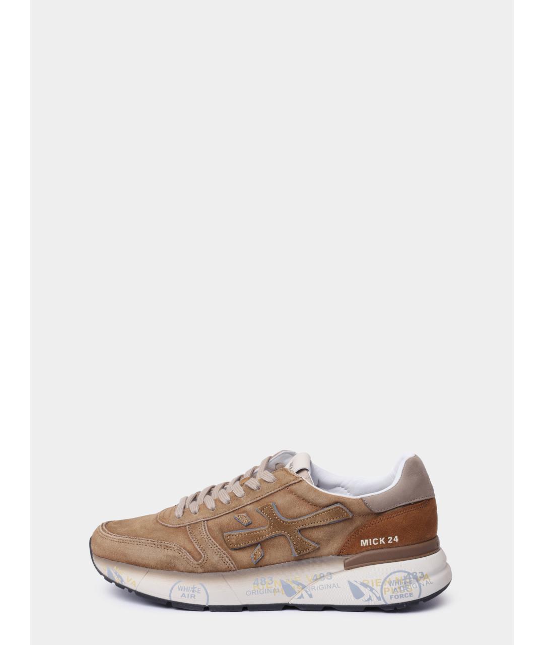 PREMIATA Коричневые замшевые высокие кроссовки / кеды, фото 6