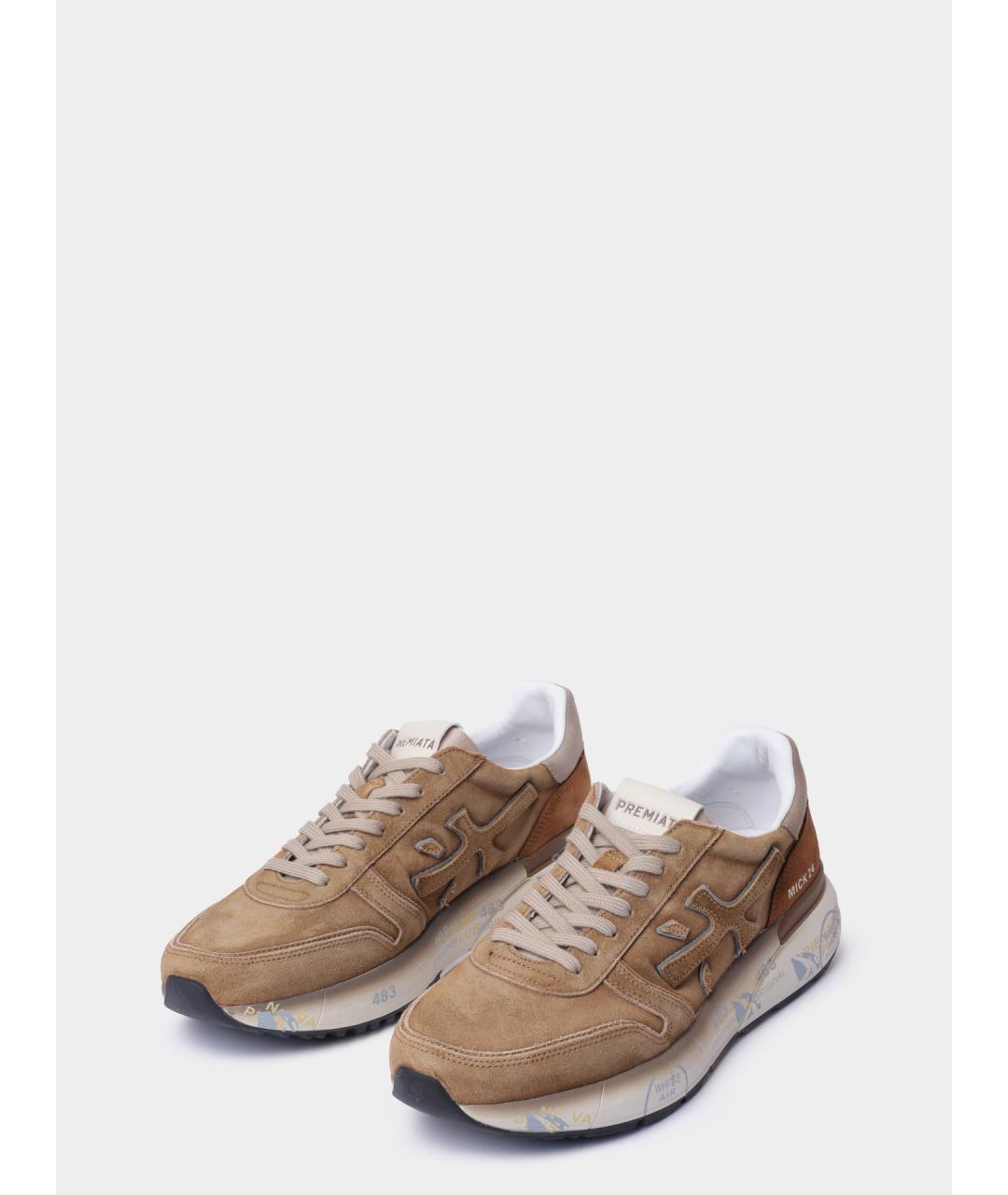 PREMIATA Коричневые замшевые высокие кроссовки / кеды, фото 2