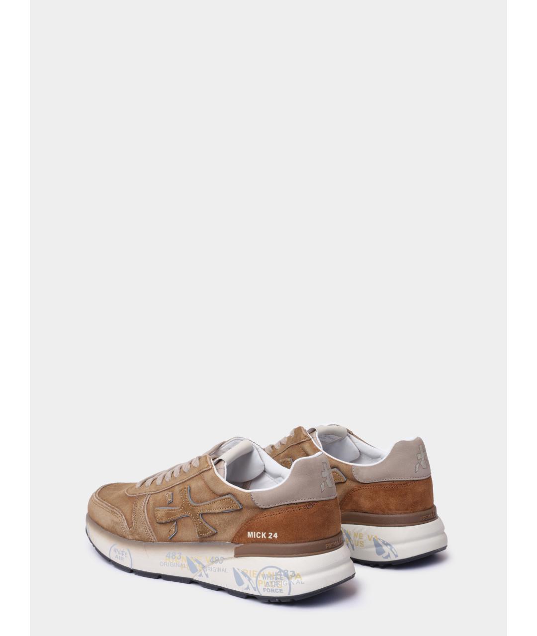 PREMIATA Коричневые замшевые высокие кроссовки / кеды, фото 5