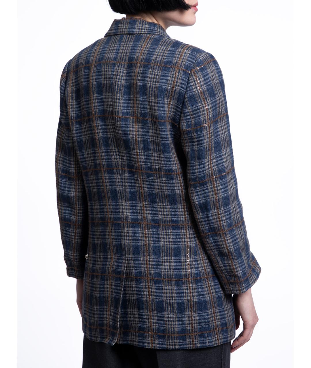 BRUNELLO CUCINELLI Серый льняной жакет/пиджак, фото 3