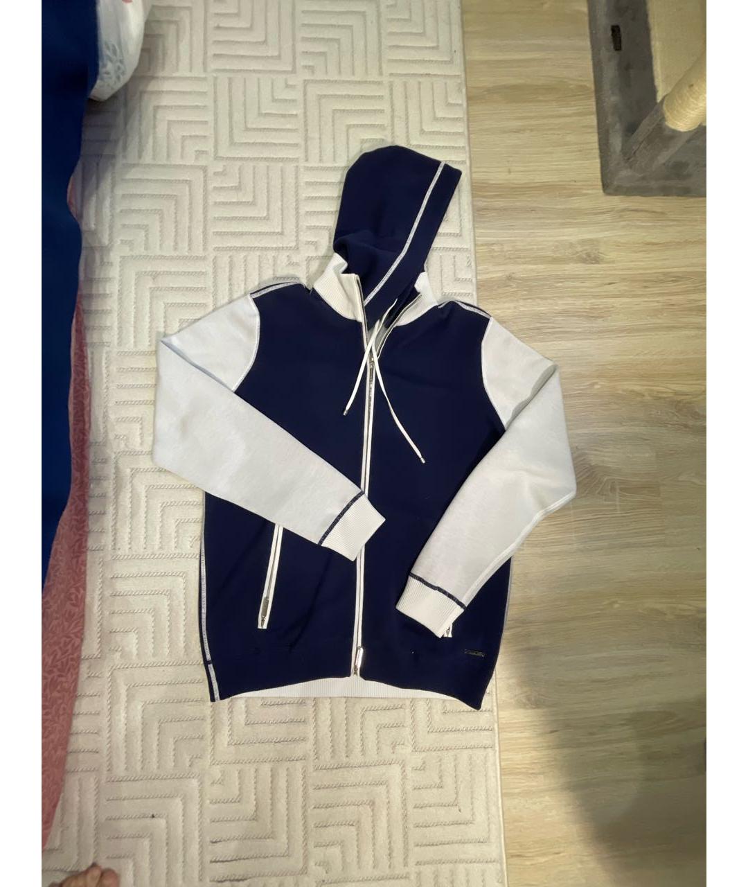 STEFANO RICCI Темно-синий хлопковый спортивный костюм, фото 2