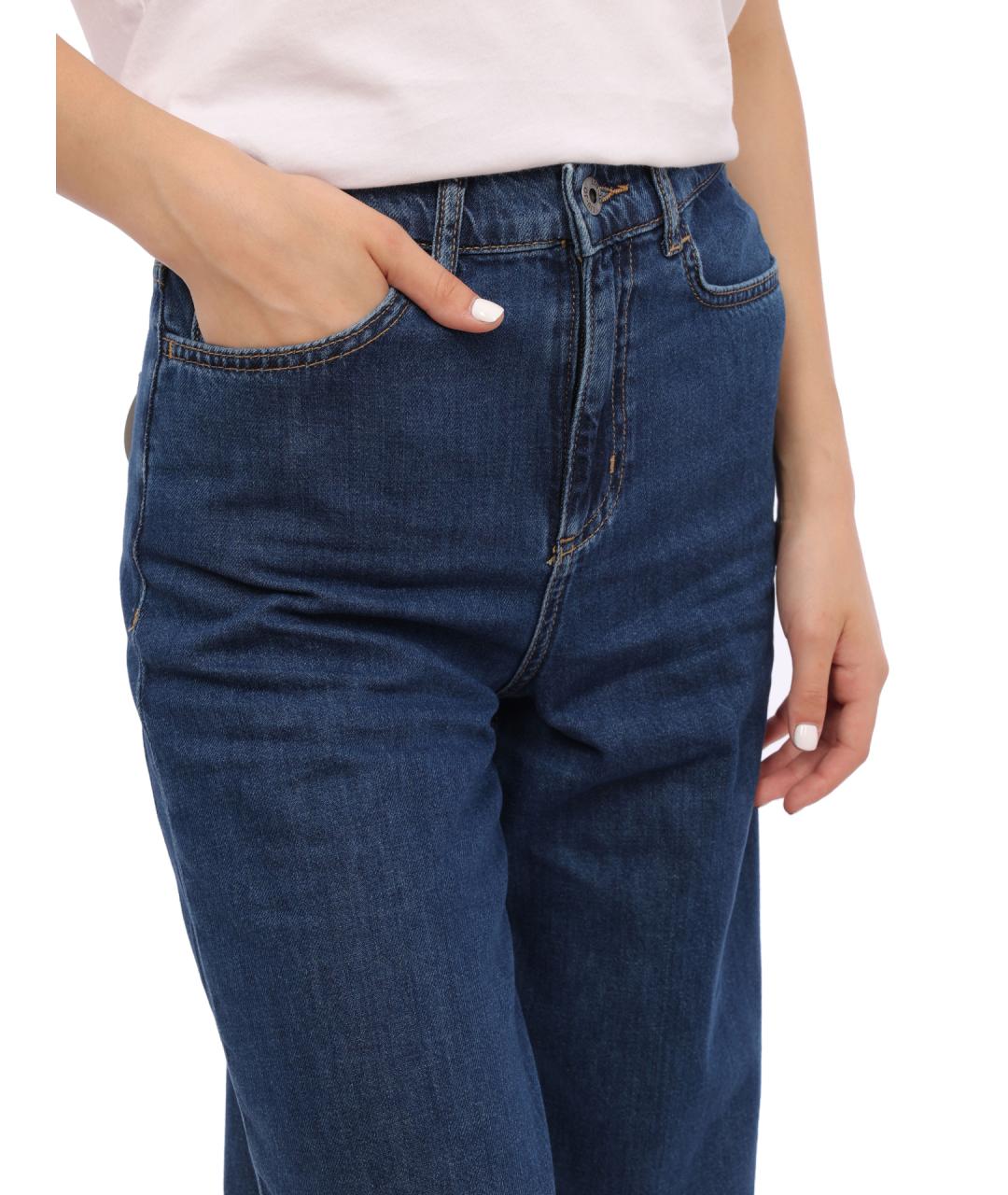 LIU JO Синие хлопковые прямые джинсы, фото 6