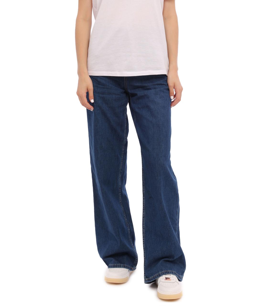 LIU JO Синие хлопковые прямые джинсы, фото 2