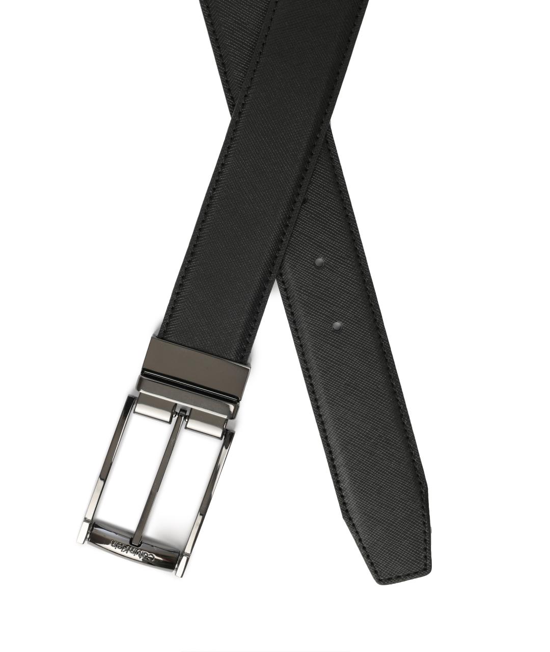 CALVIN KLEIN Черный ремень из искусственной кожи, фото 2