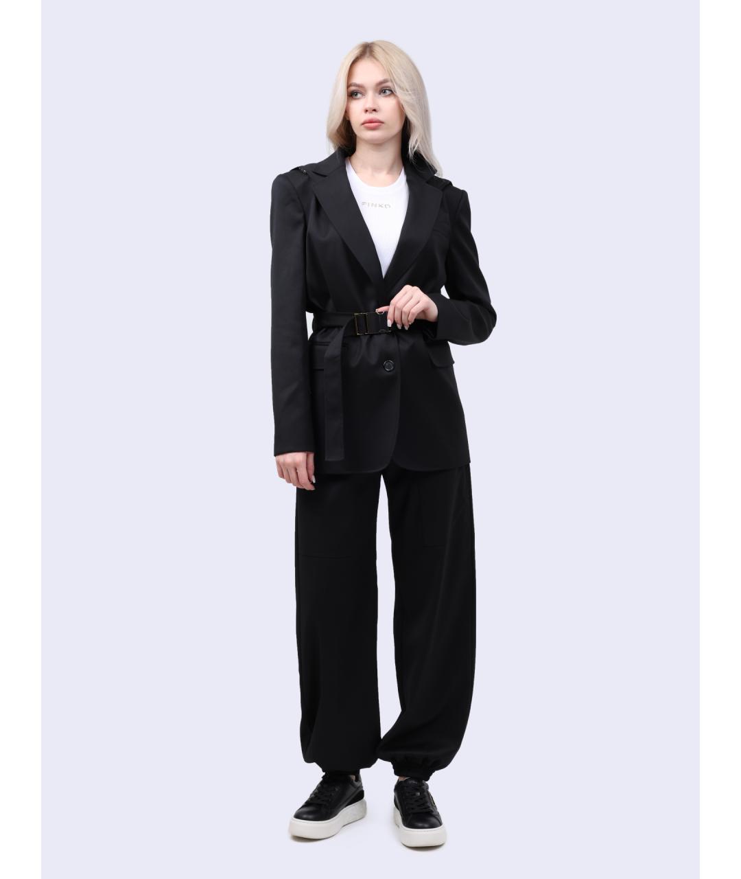 PINKO Черные прямые брюки, фото 5