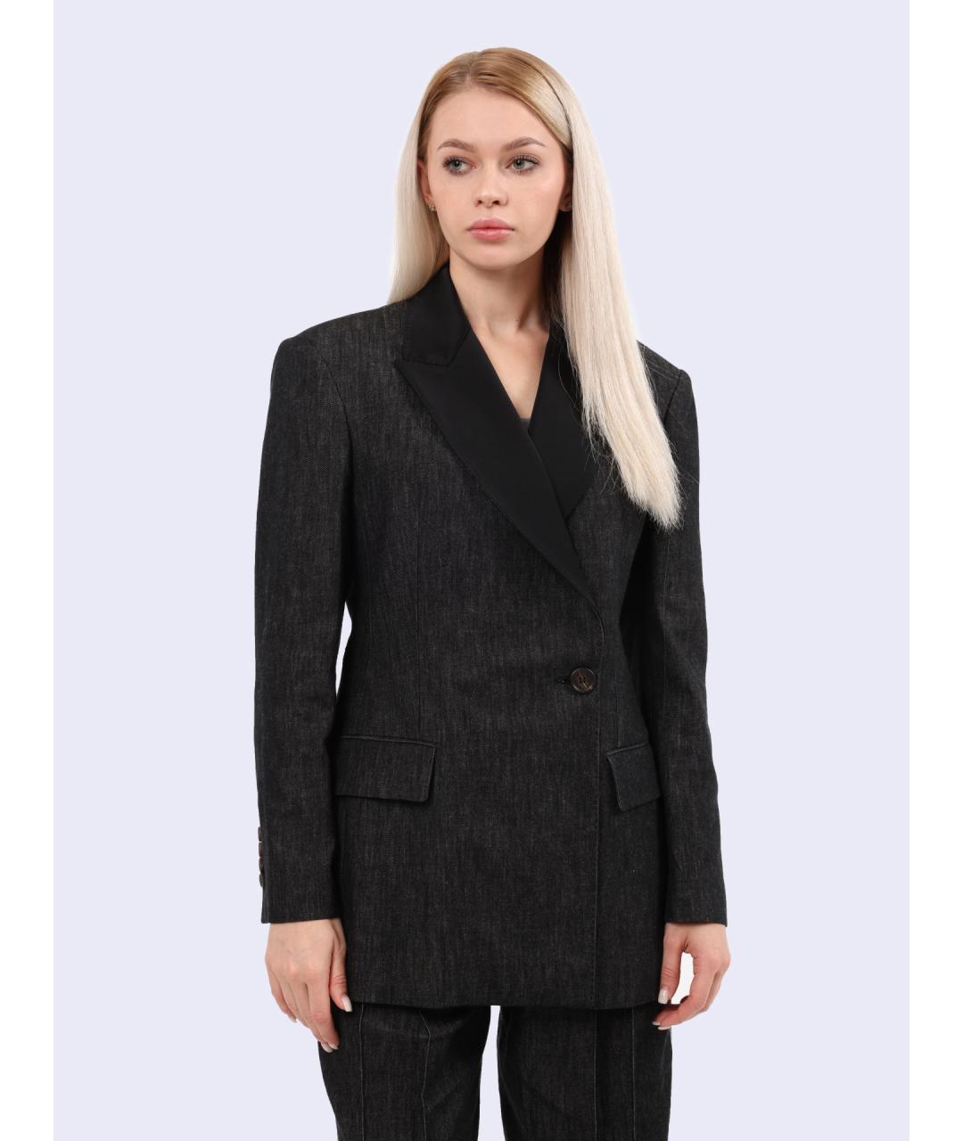 BRUNELLO CUCINELLI Черный хлопковый жакет/пиджак, фото 3