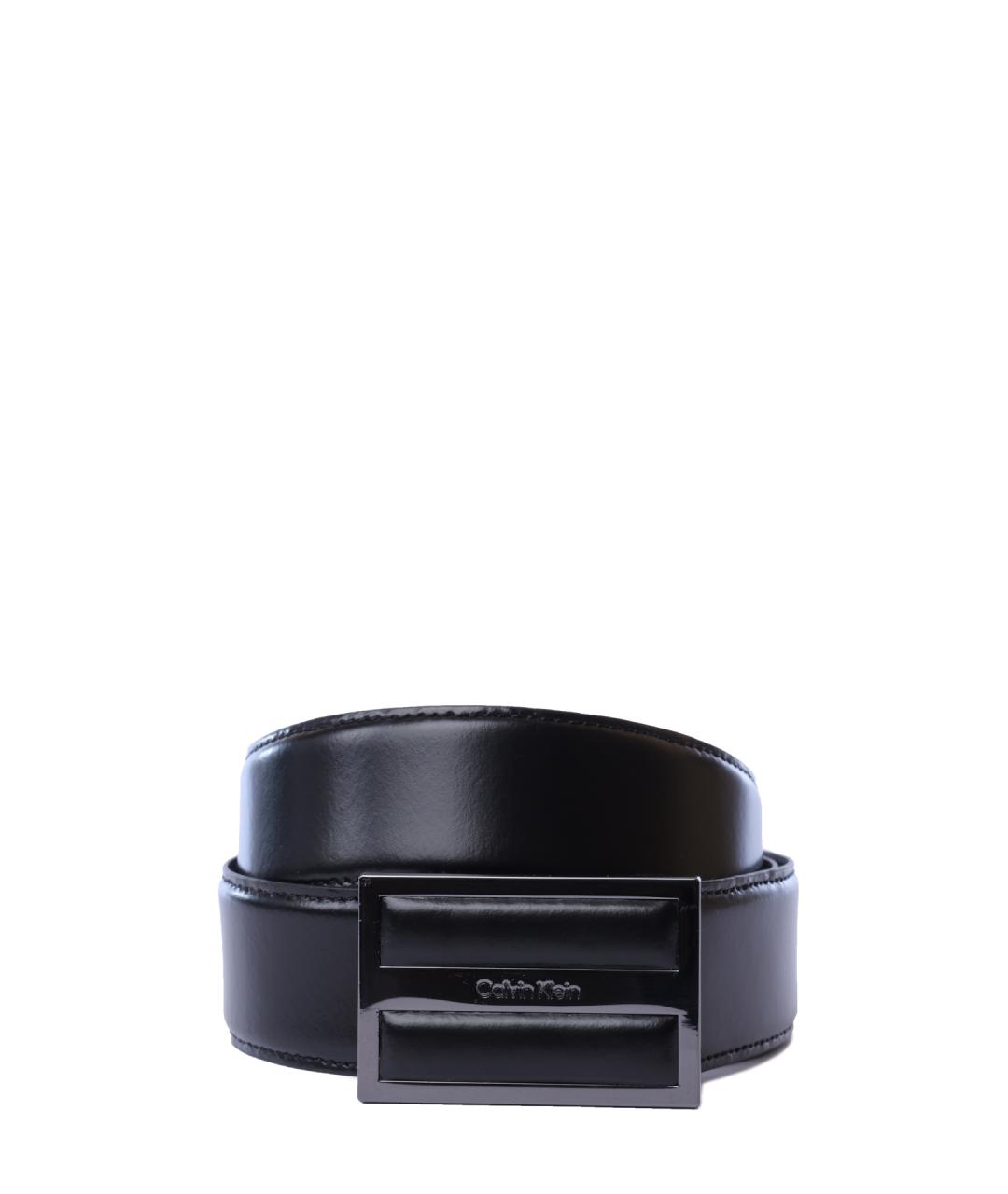 CALVIN KLEIN Черный кожаный ремень, фото 1