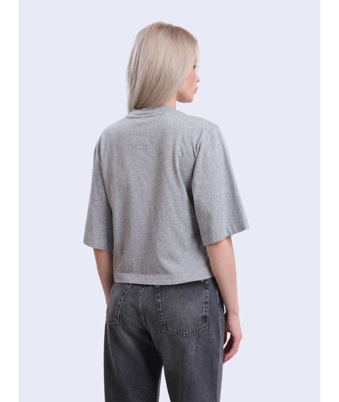 PINKO Серая хлопковая футболка, фото 4