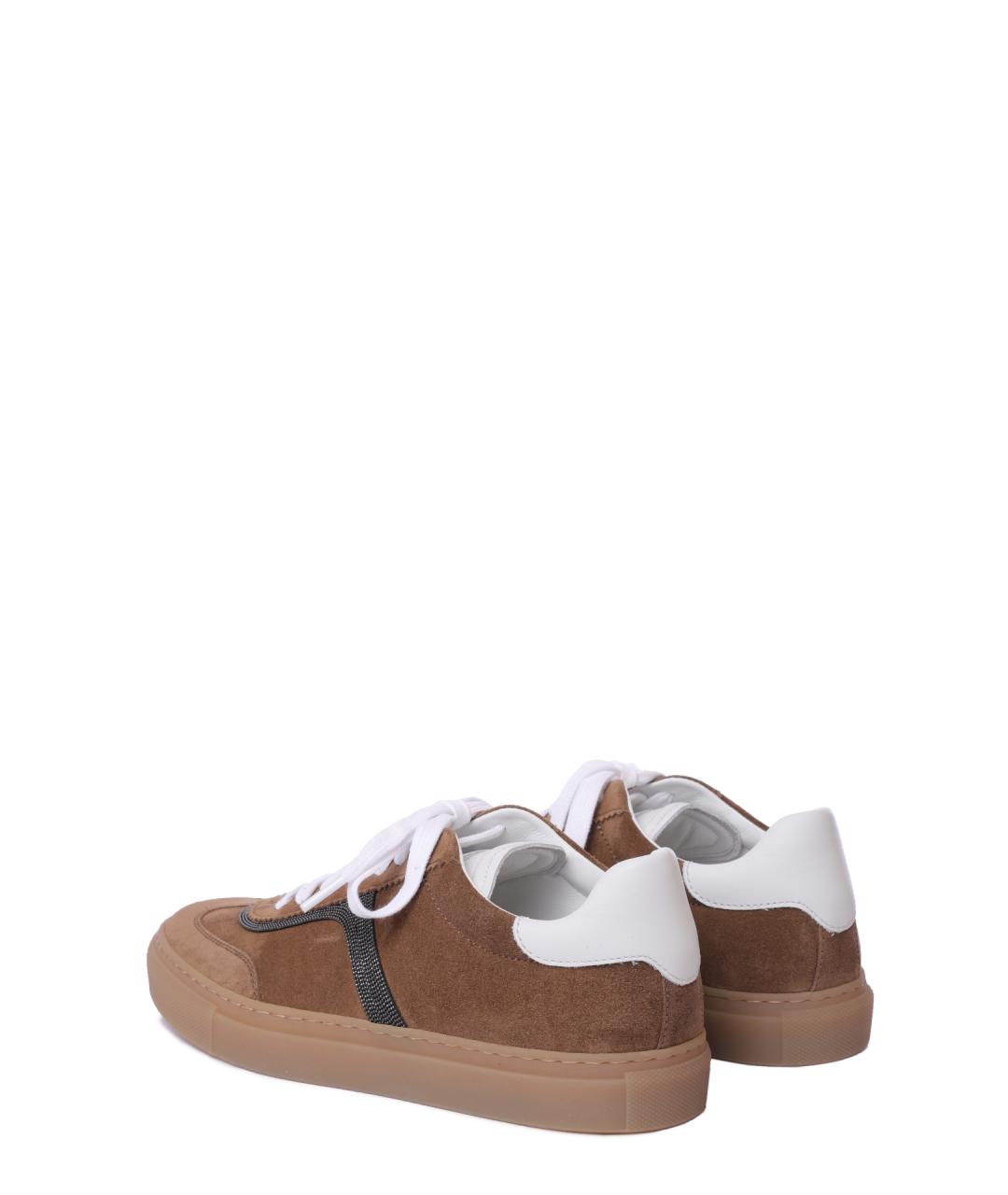 BRUNELLO CUCINELLI Коричневые замшевые кеды, фото 5