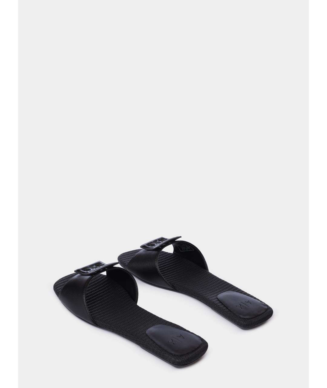 ARMANI EXCHANGE Черные шлепанцы, фото 4