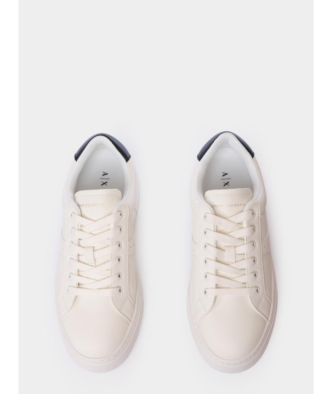 ARMANI EXCHANGE Белые кожаные кеды, фото 3