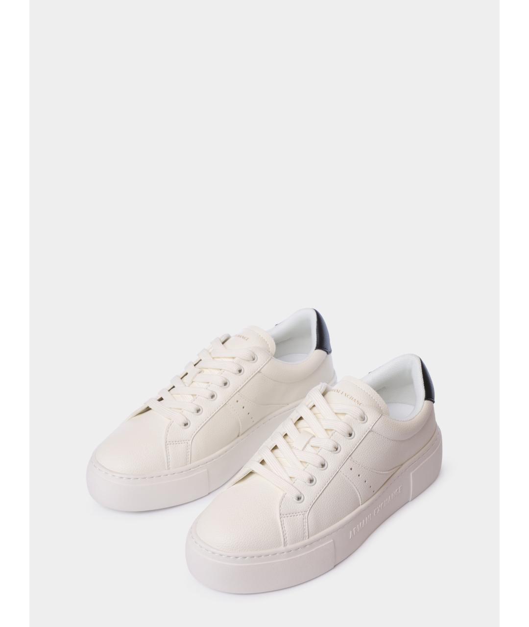 ARMANI EXCHANGE Белые кожаные кеды, фото 2