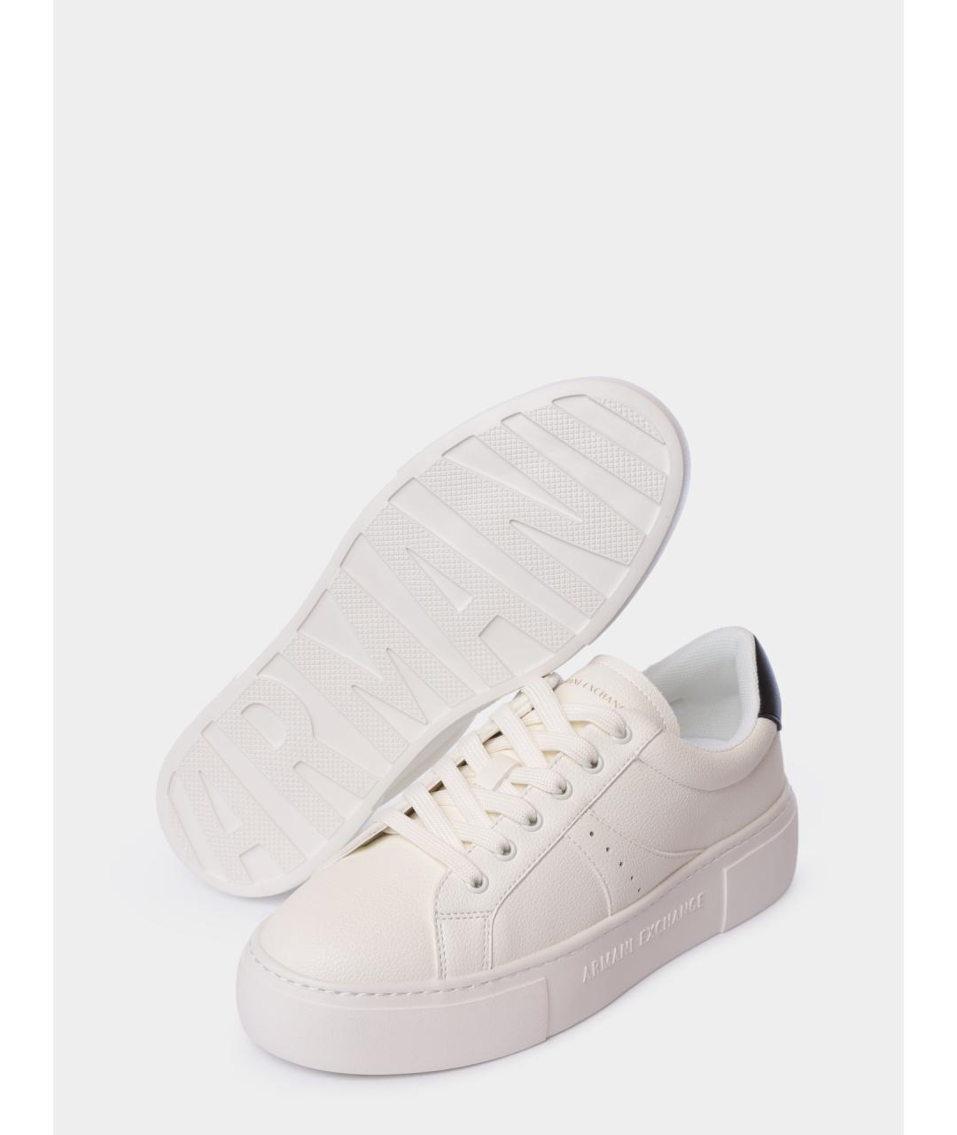 ARMANI EXCHANGE Белые кожаные кеды, фото 4