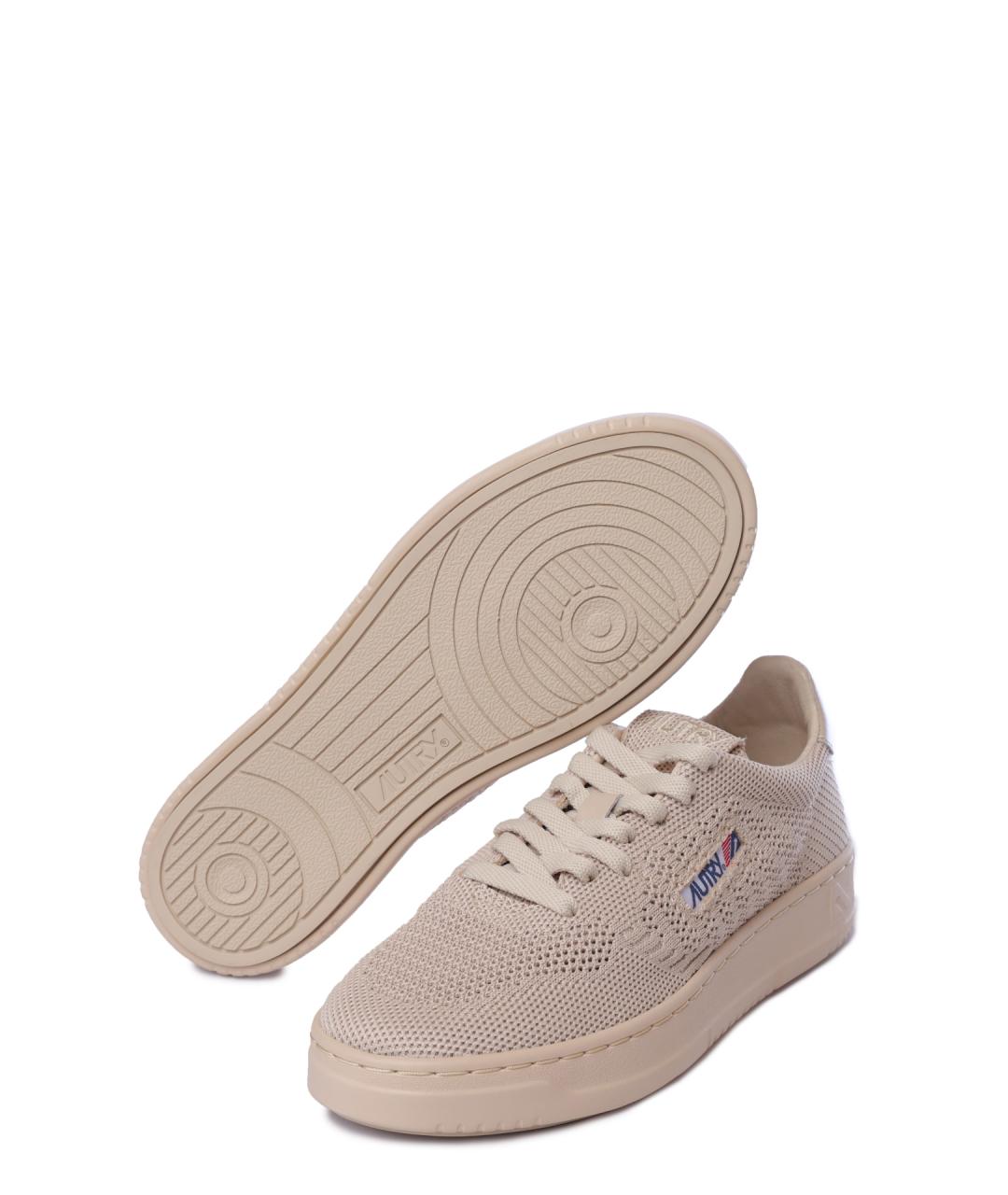 AUTRY Бежевые текстильные кеды, фото 4