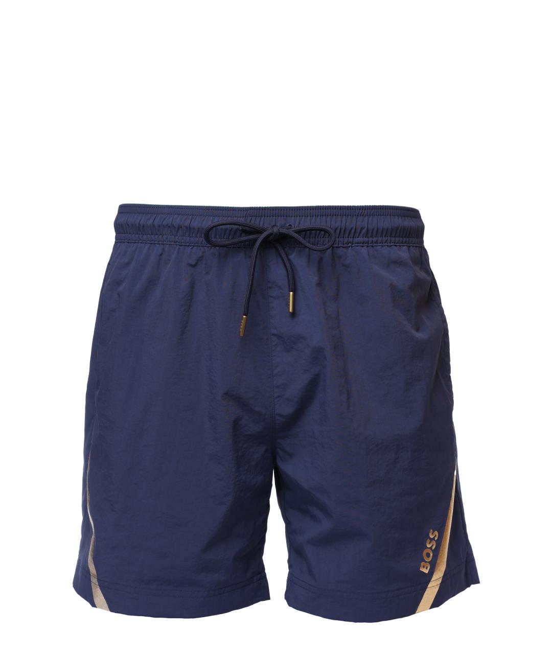 HUGO BOSS Темно-синие полиамидовые шорты, фото 1