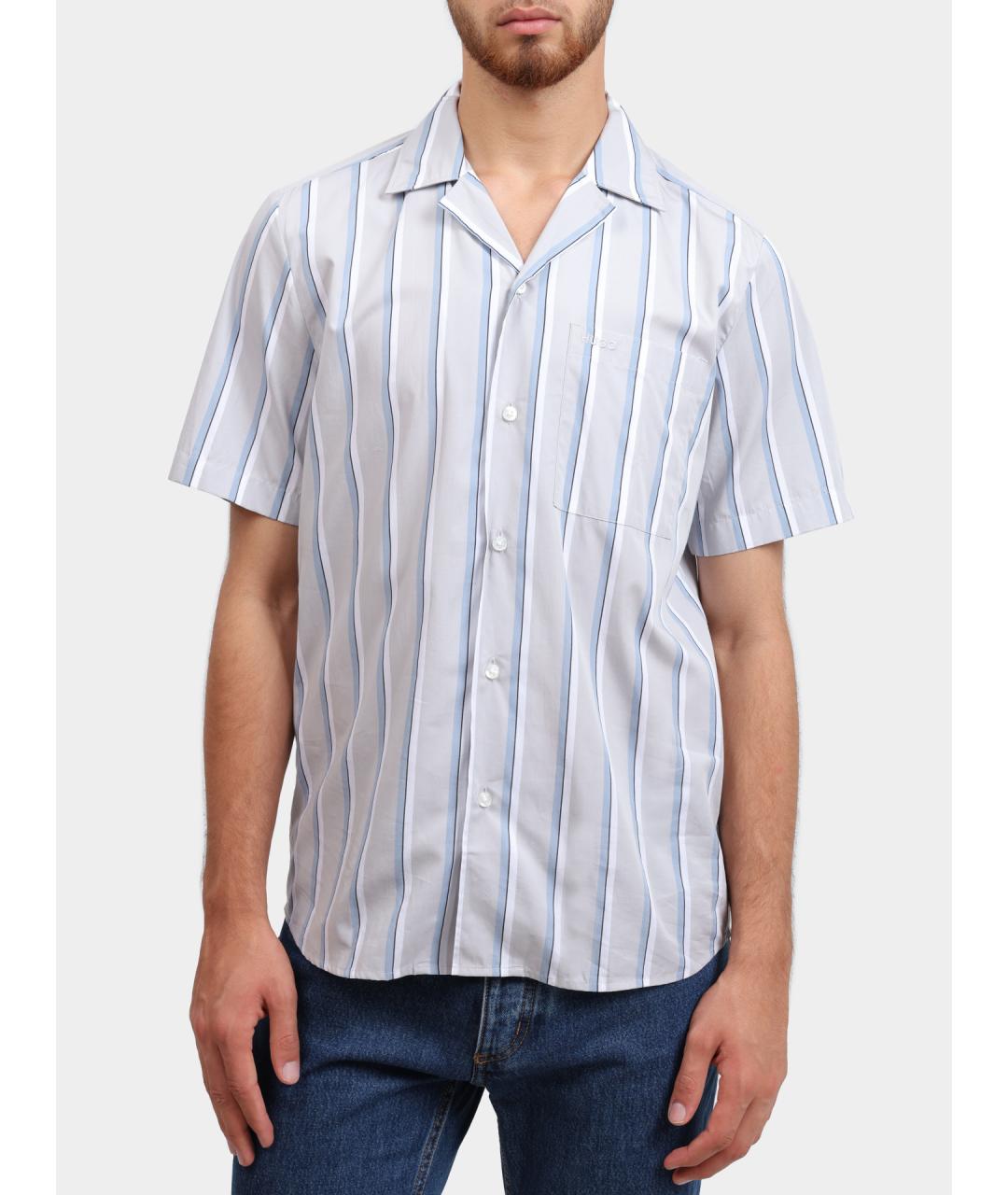 HUGO Белая хлопковая кэжуал рубашка, фото 6