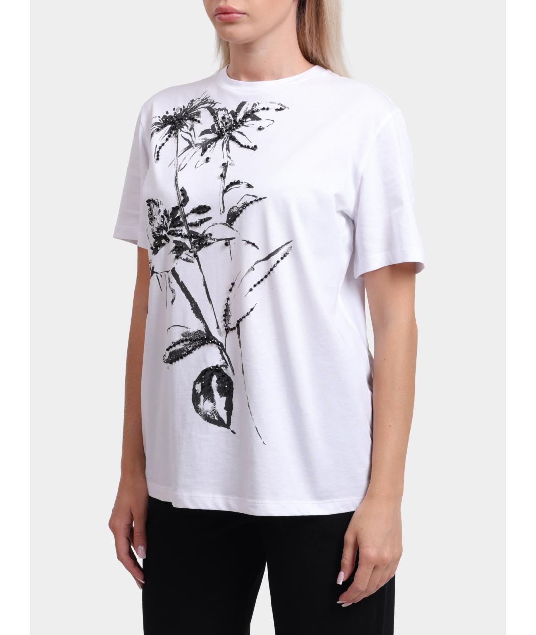 LIU JO Белая хлопковая футболка, фото 4