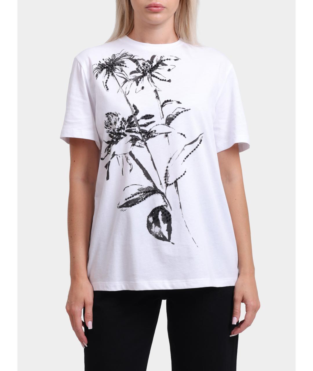 LIU JO Белая хлопковая футболка, фото 2