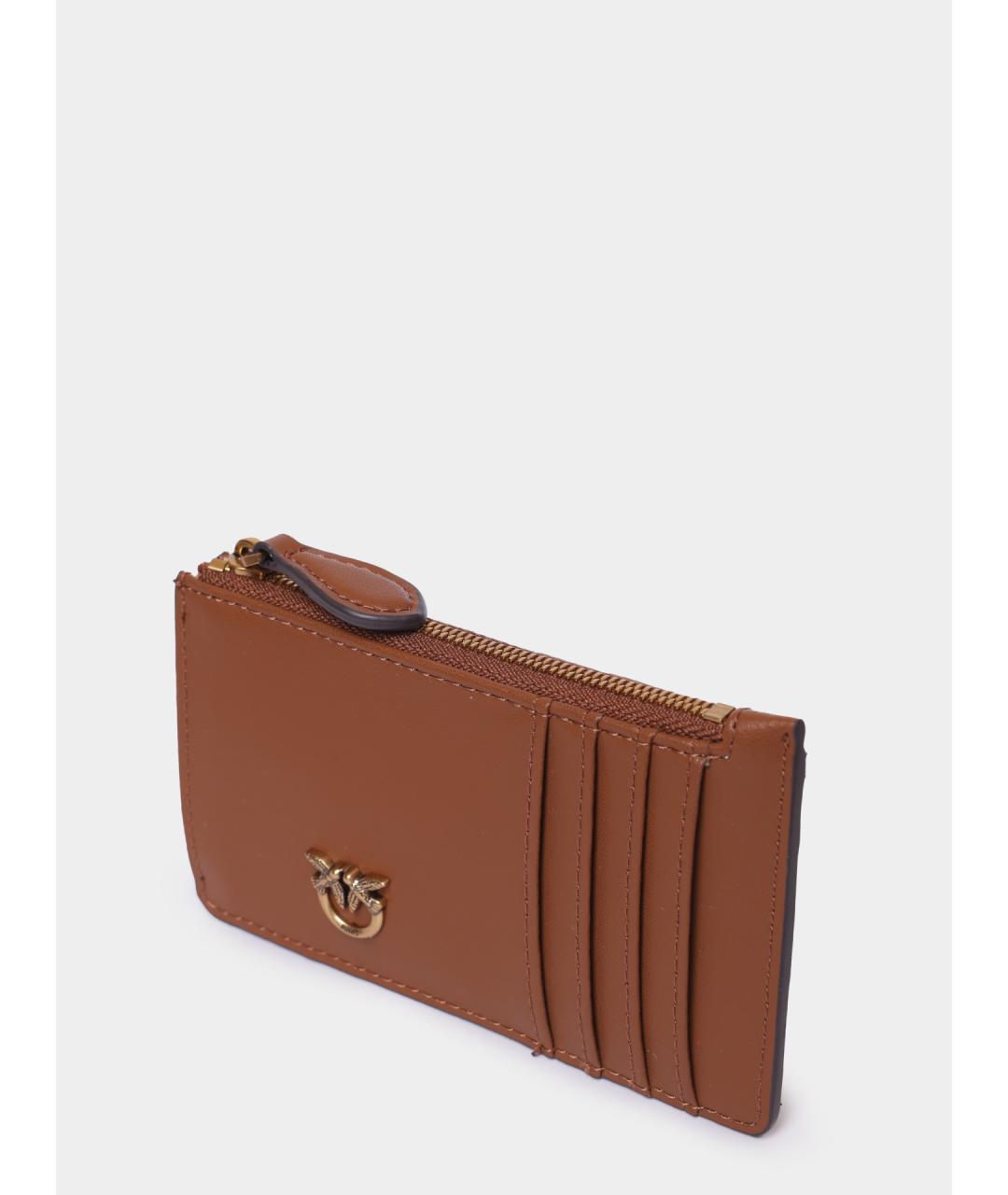 PINKO Коричневый кожаный кошелек, фото 2