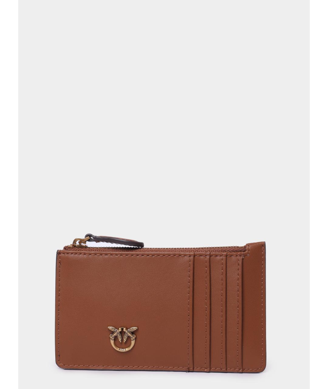PINKO Коричневый кожаный кошелек, фото 6