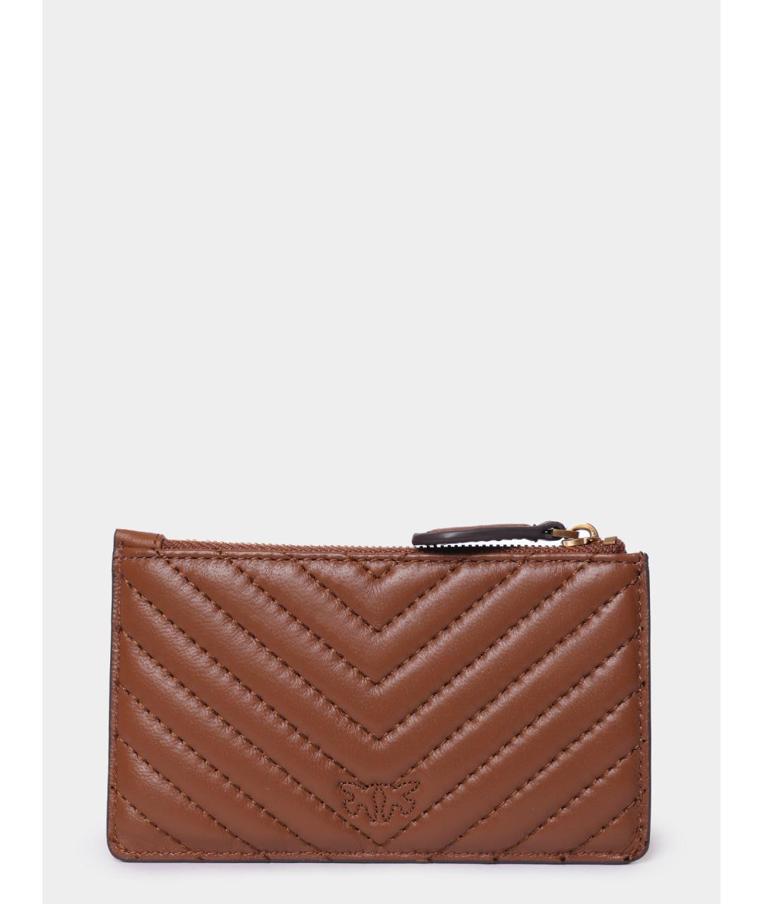 PINKO Коричневый кожаный кошелек, фото 4