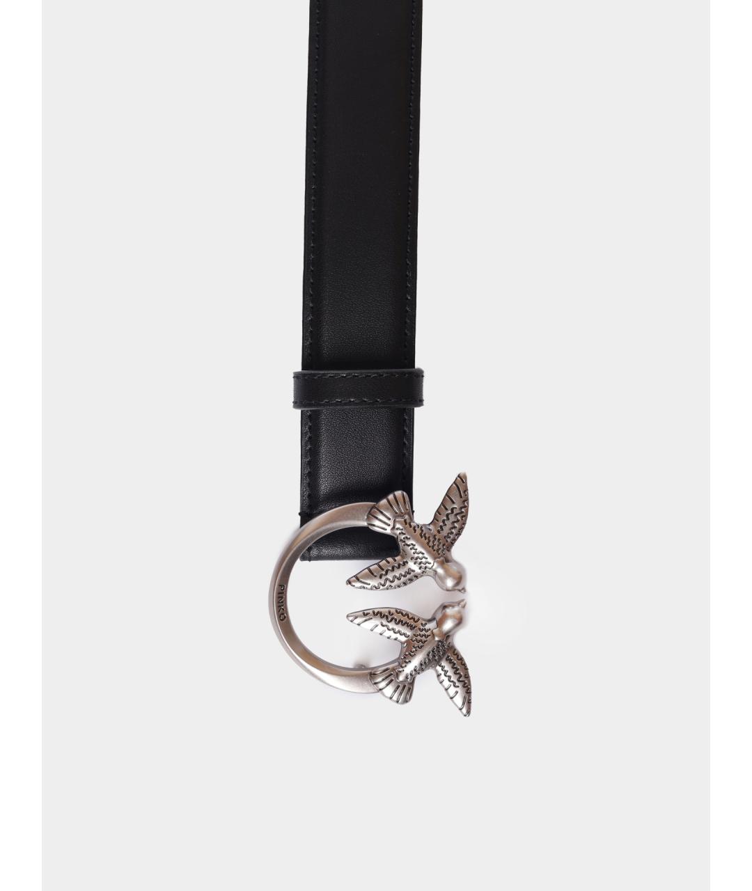 PINKO Черный кожаный ремень, фото 3