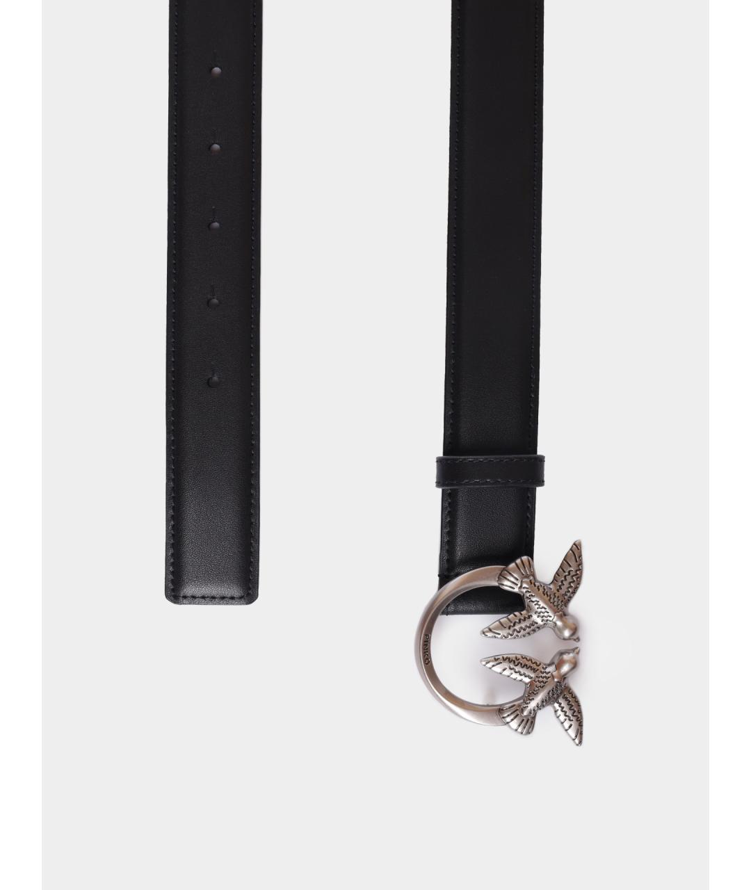 PINKO Черный кожаный ремень, фото 2