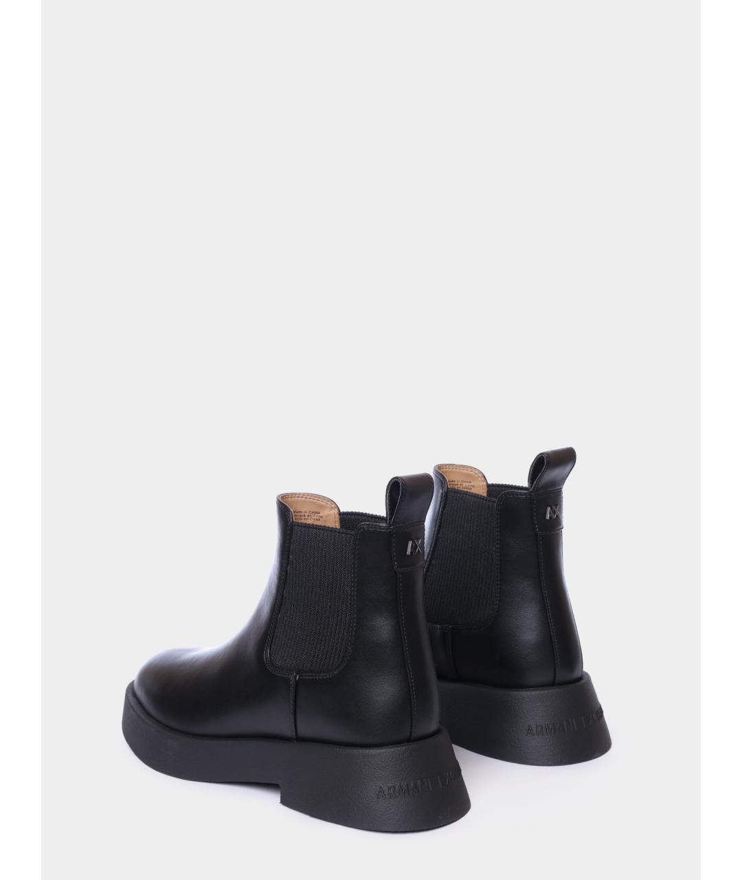 ARMANI EXCHANGE Черные кожаные ботинки, фото 5