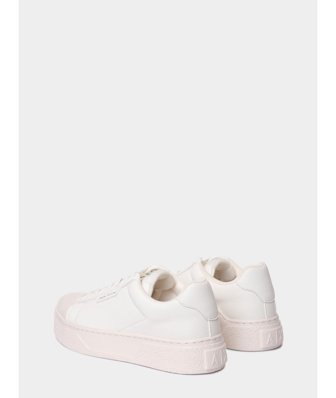 ARMANI EXCHANGE Бежевые низкие кроссовки / кеды из искусственной кожи, фото 6