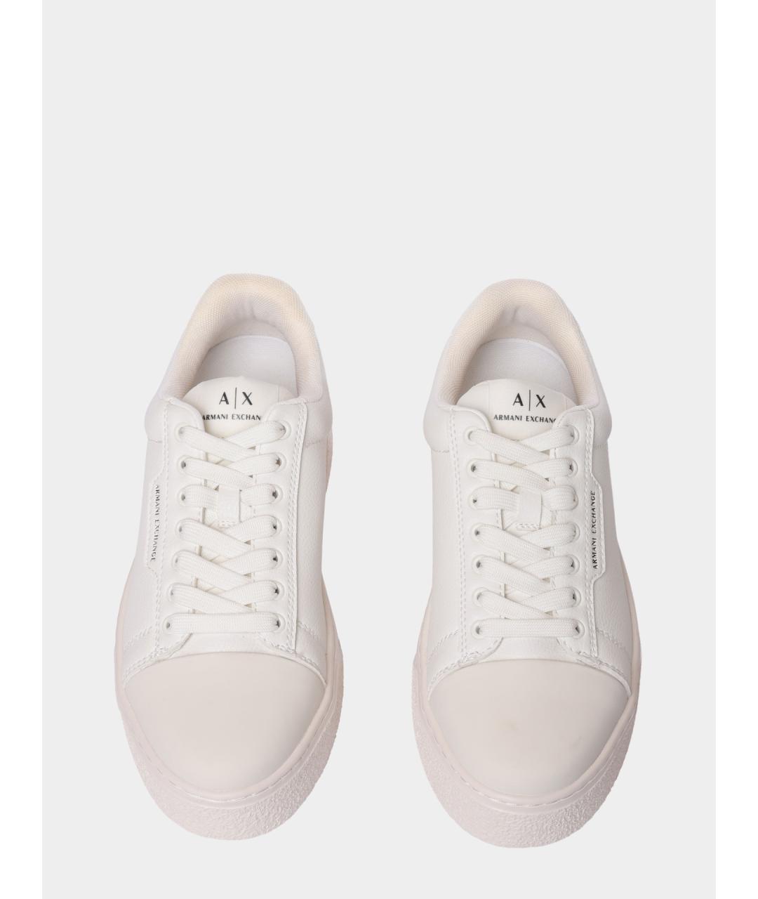 ARMANI EXCHANGE Бежевые низкие кроссовки / кеды из искусственной кожи, фото 4