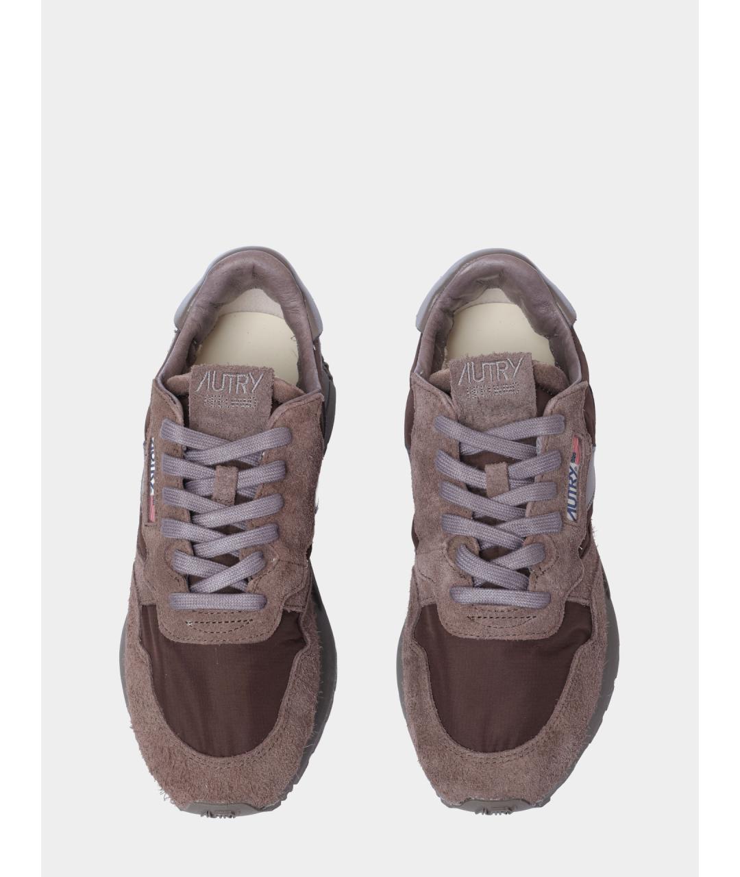 AUTRY Коричневые замшевые высокие кроссовки / кеды, фото 3