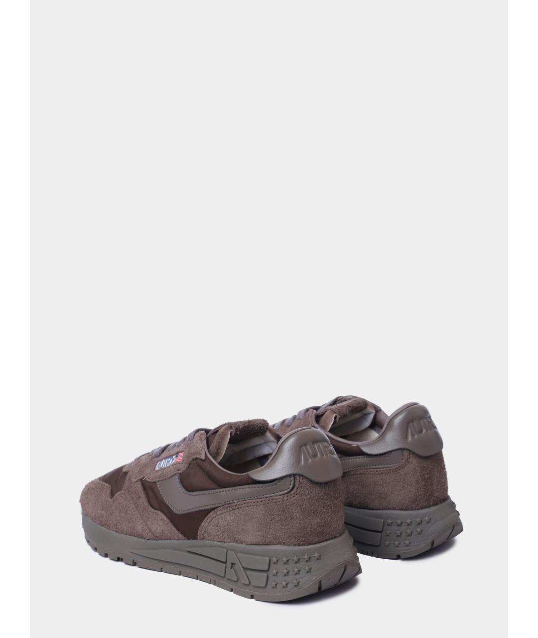 AUTRY Коричневые замшевые высокие кроссовки / кеды, фото 5